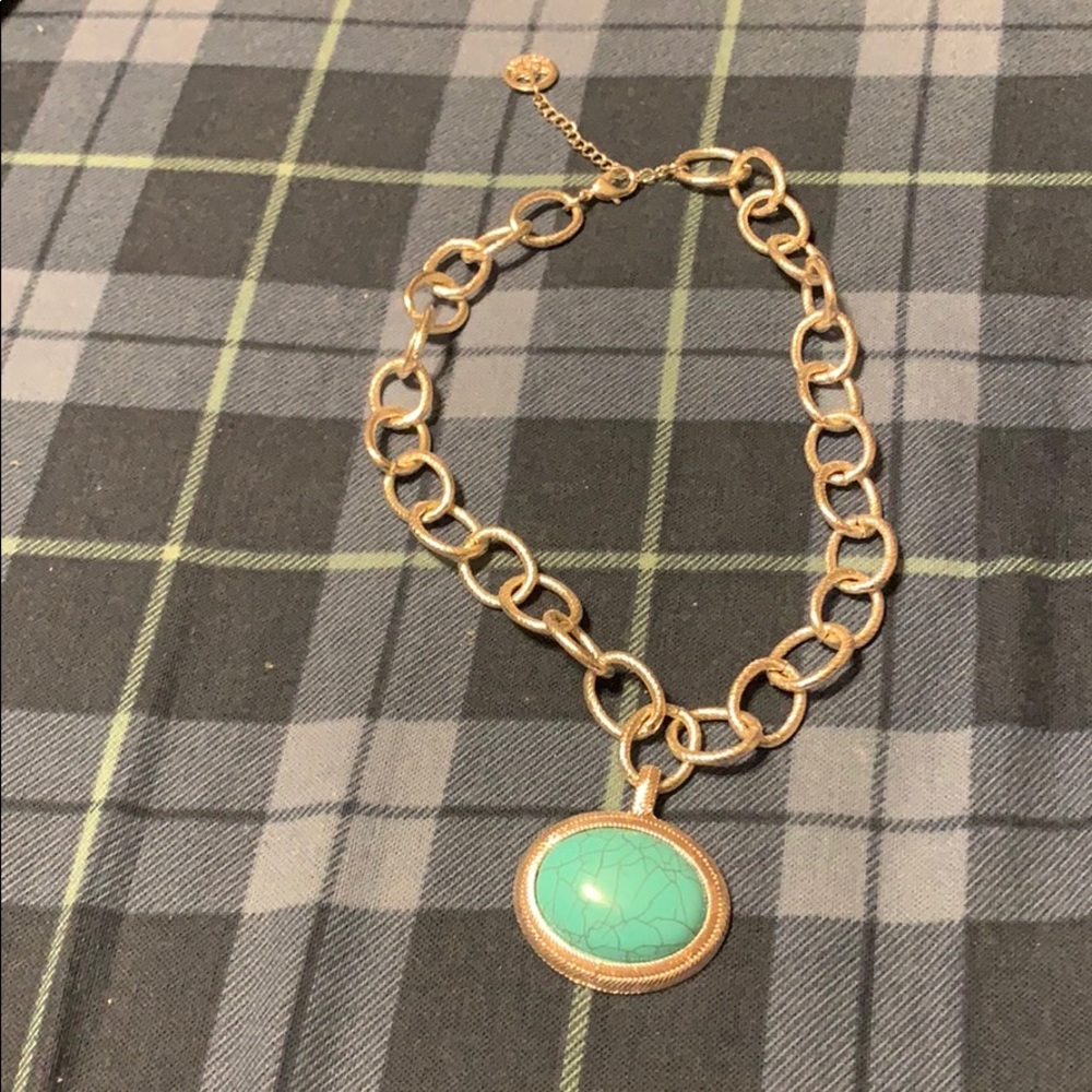 Sliver and Turquoise Necklace